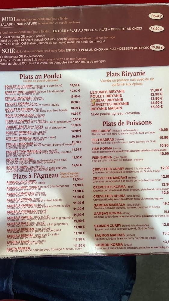 Jardin du kashmir - Menu Image 4